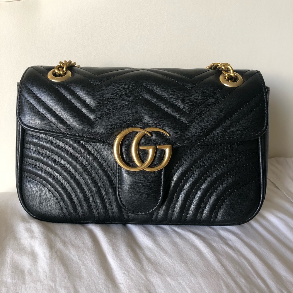 GG Black Marmont Bag